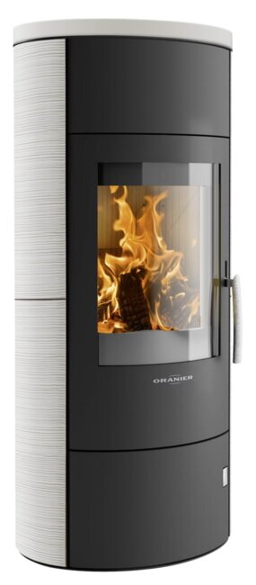 Oranier Polar W+ 2.0 6,5 kW Kaminofen mit W+ Speicherstein – 40 kg, bis 12 h Wärmeabgabe