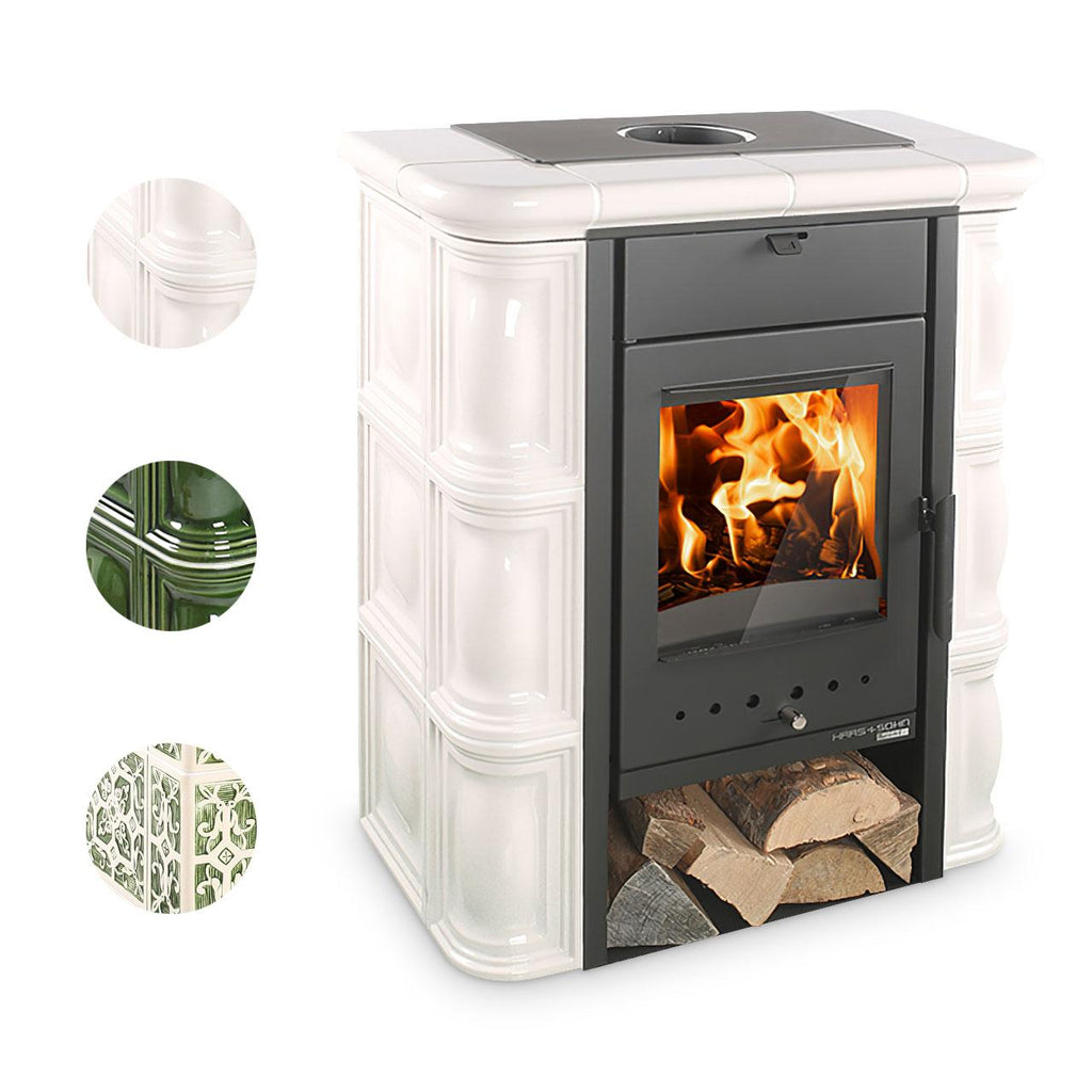 Kaminofen Haas und Sohn Tirol 6 kW 343.15-C - Keramikfarbe: Creme