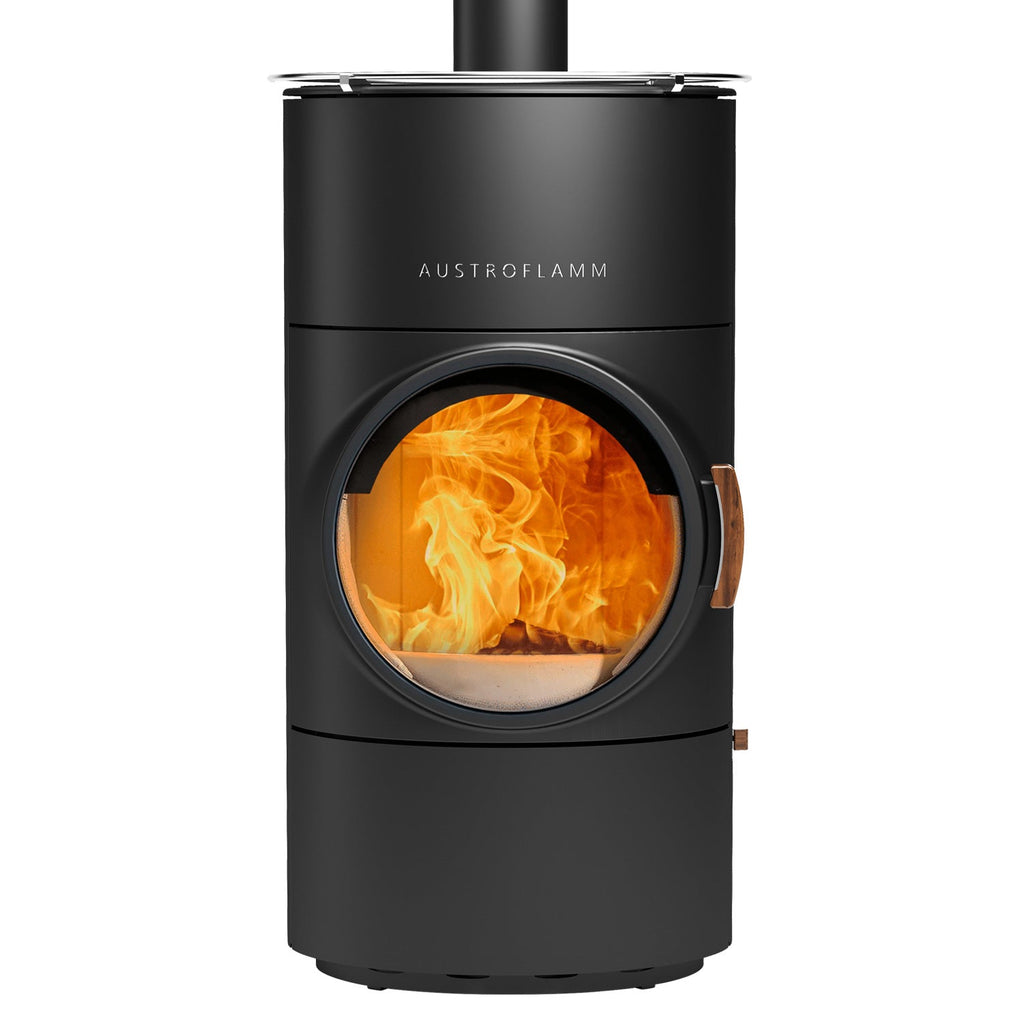 Austroflamm Clou compact Cook Kaminofen Stahl gussgrau, RR oben