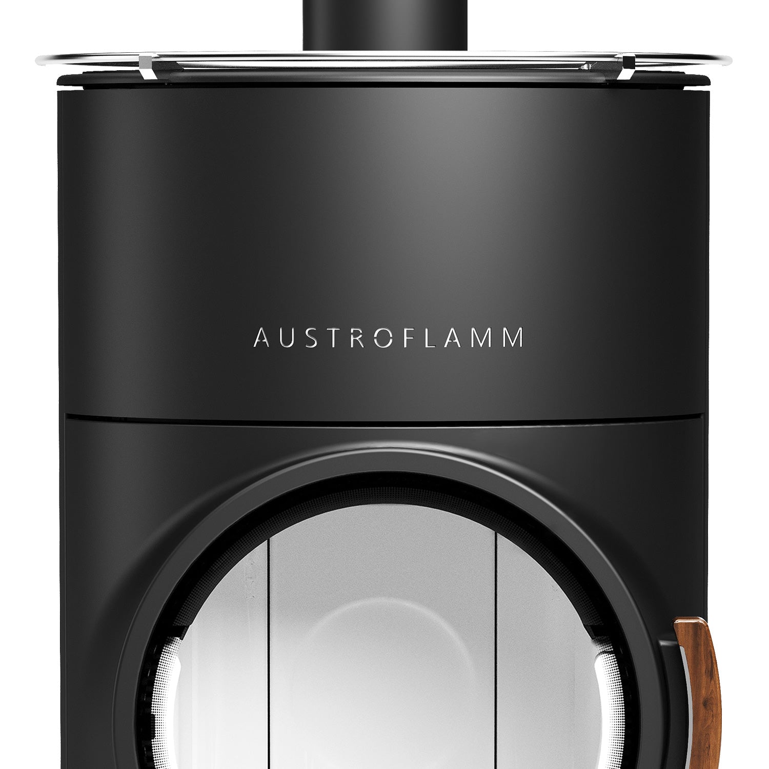 Austroflamm Clou compact Cook Kaminofen Stahl gussgrau, RR oben
