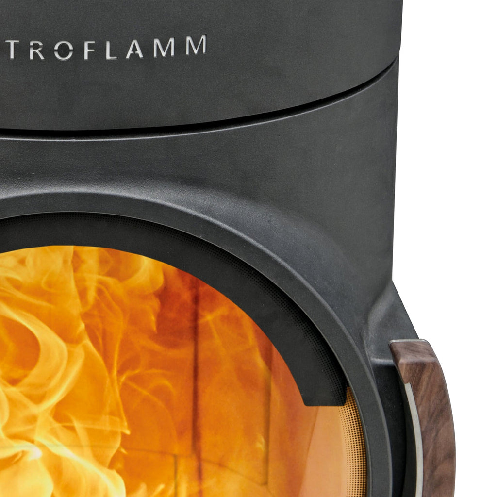 Austroflamm Clou Xtra Kaminofen Stahl gussgrau RR oben oder hinten