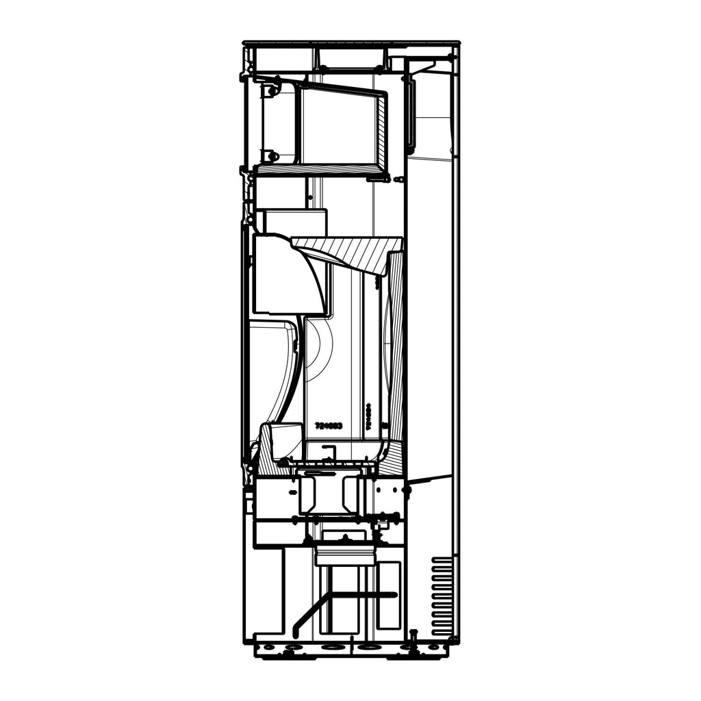 Austroflamm Clou Xtra Back Kaminofen Stahl Gussgrau