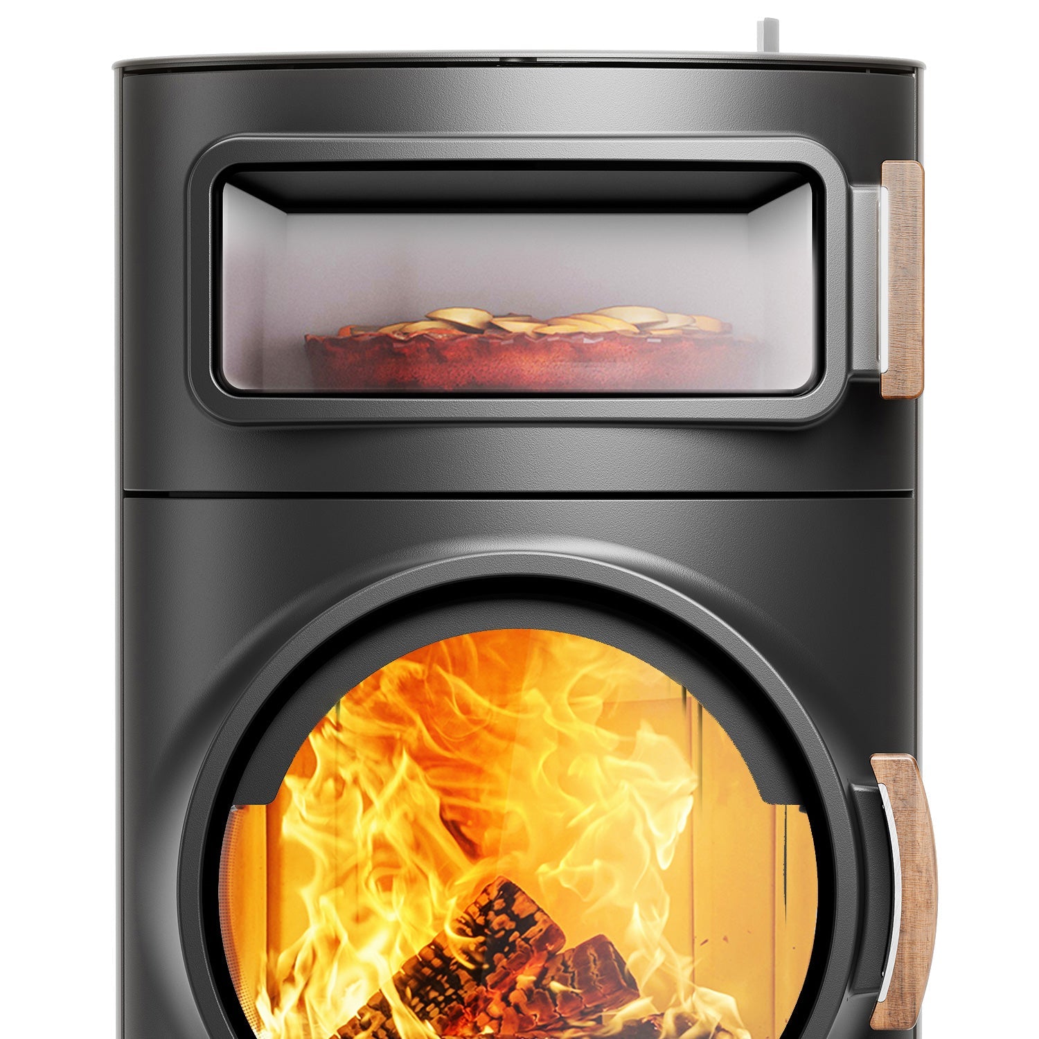 Austroflamm Clou Xtra Back Kaminofen Stahl Gussgrau