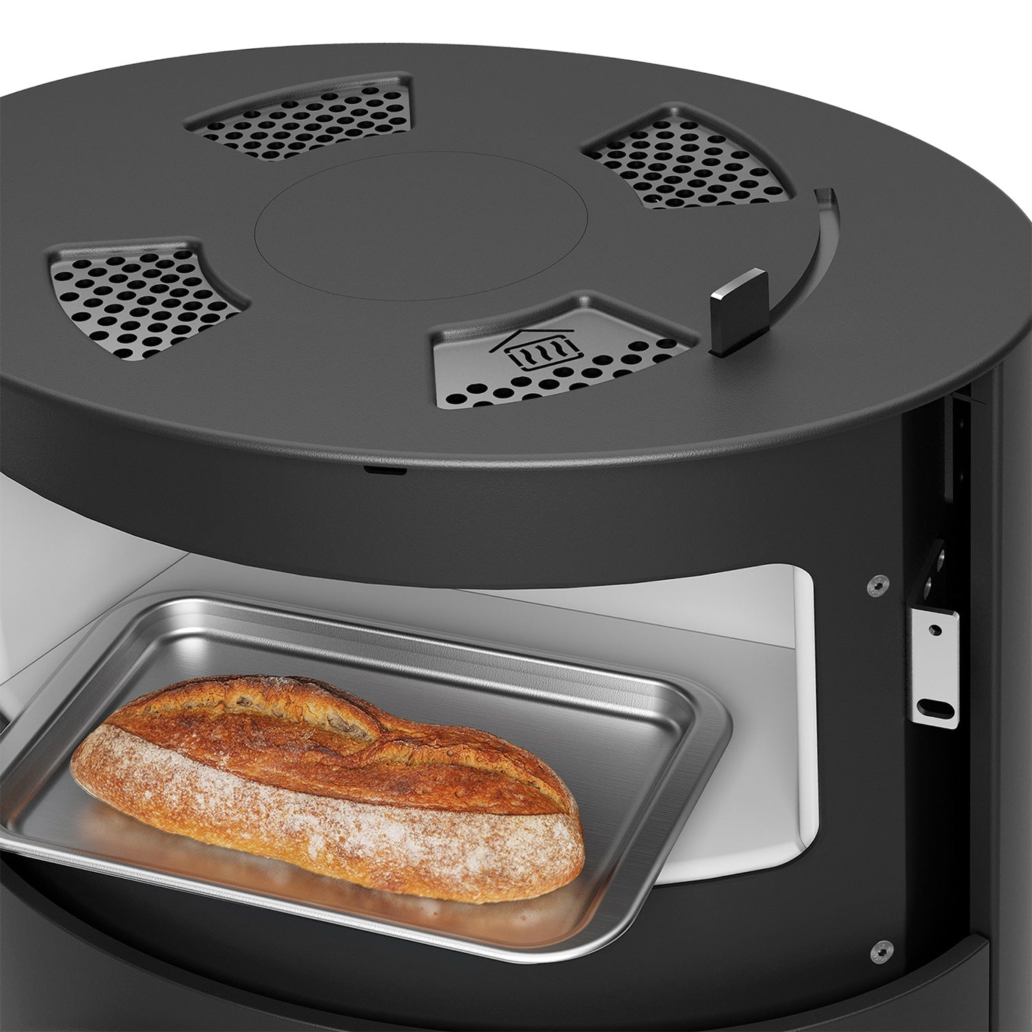 Austroflamm Clou Xtra Back Kaminofen Stahl Gussgrau