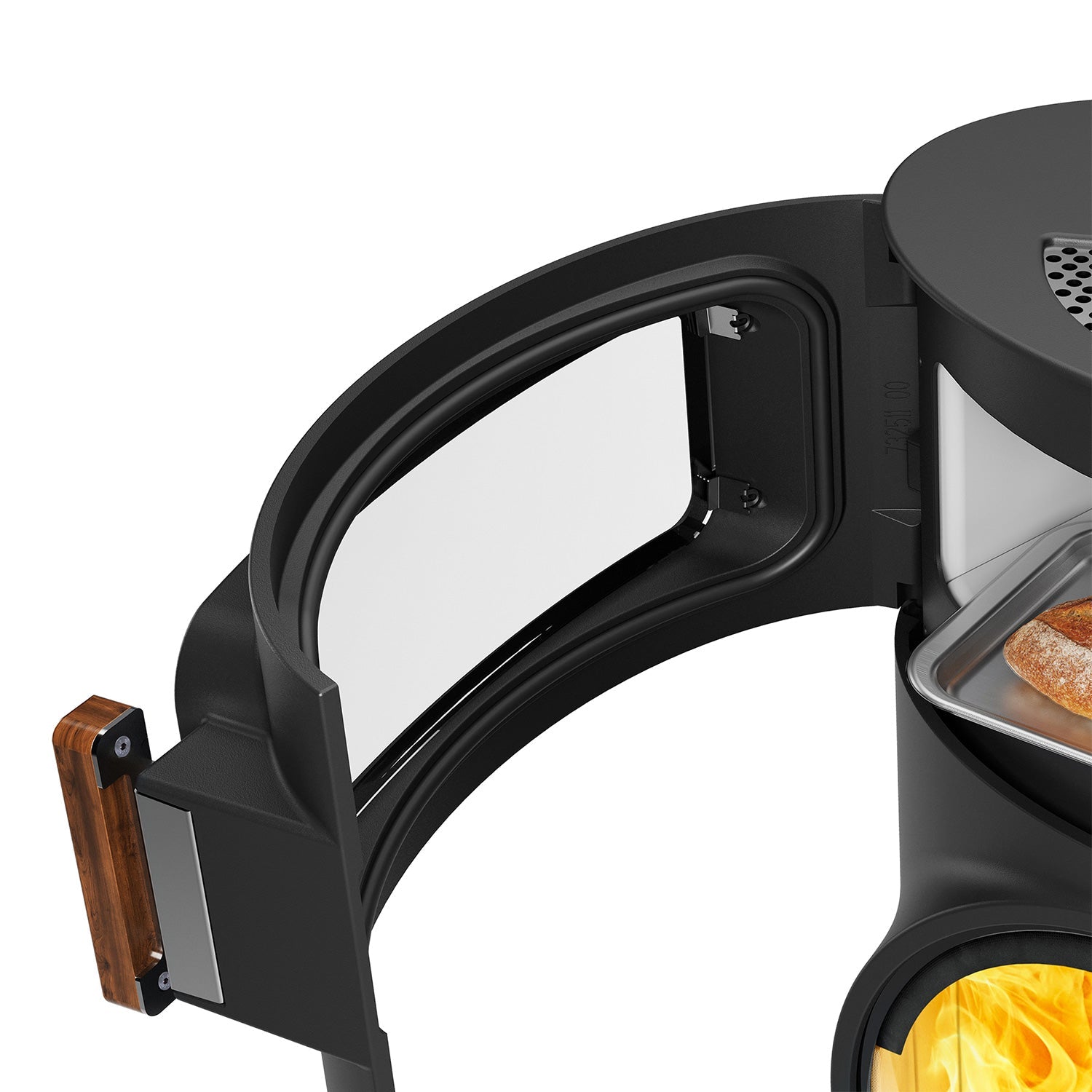 Austroflamm Clou Xtra Back Kaminofen Stahl Gussgrau