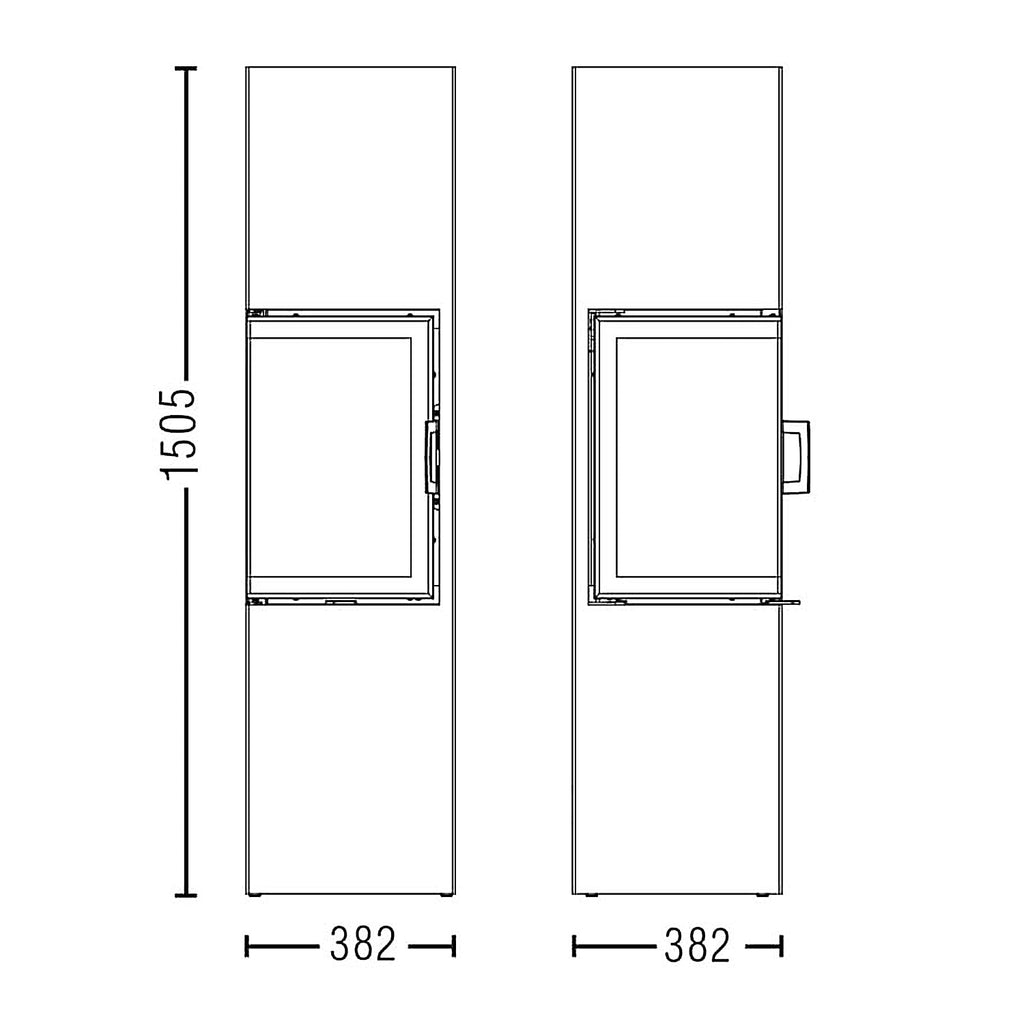 Austroflamm Slim 2.0 Kaminofen Türanschlag rechts