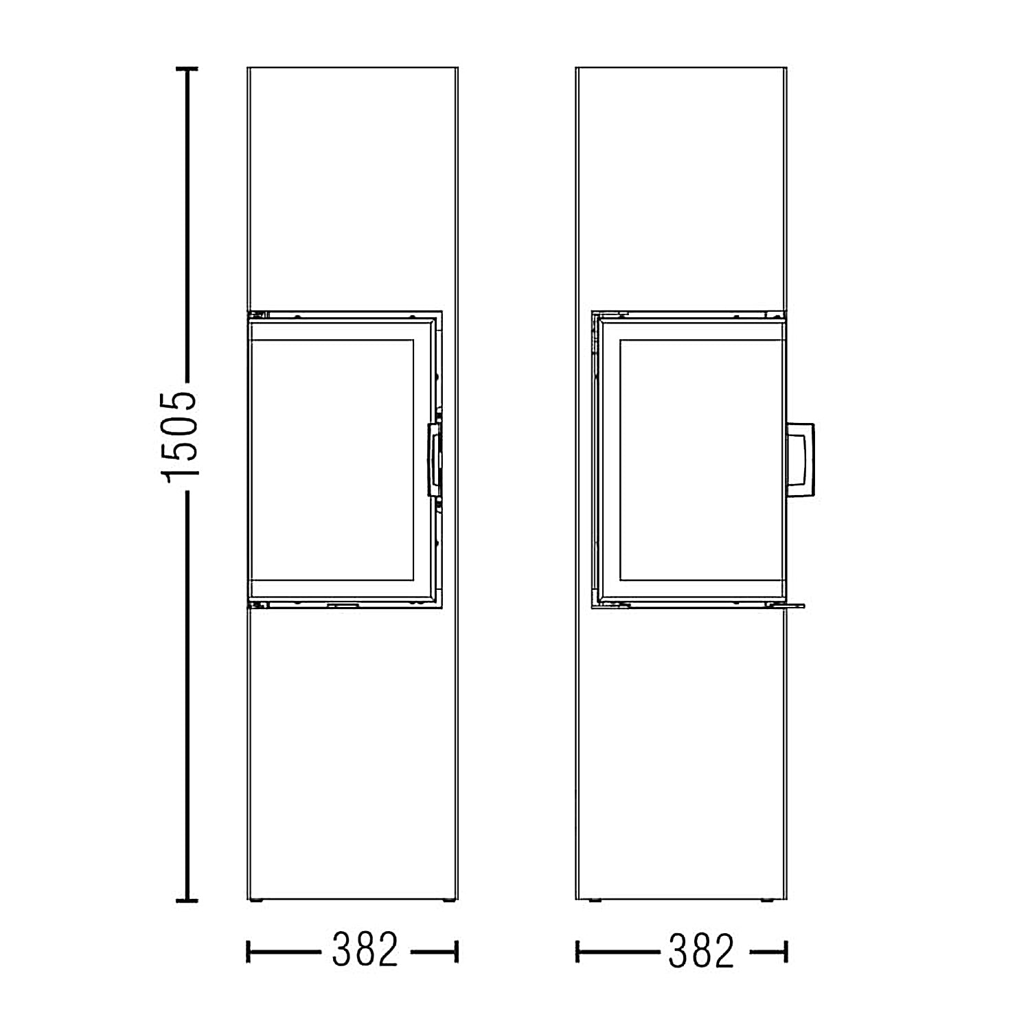 Austroflamm Slim 2.0 Kaminofen Türanschlag rechts