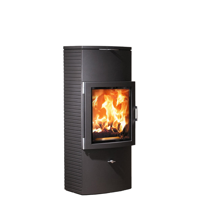 Austroflamm Chester Xtra Kaminofen – DIBt zugelassen raumluftunabhängig – Gussmantel mit Xtra Wärmespeicher