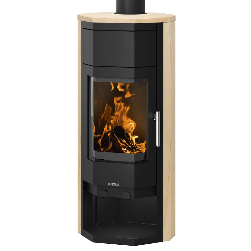 Justus Usedom 5 W+ 2.0 Kaminofen Stahl Schwarz/Sandstein
