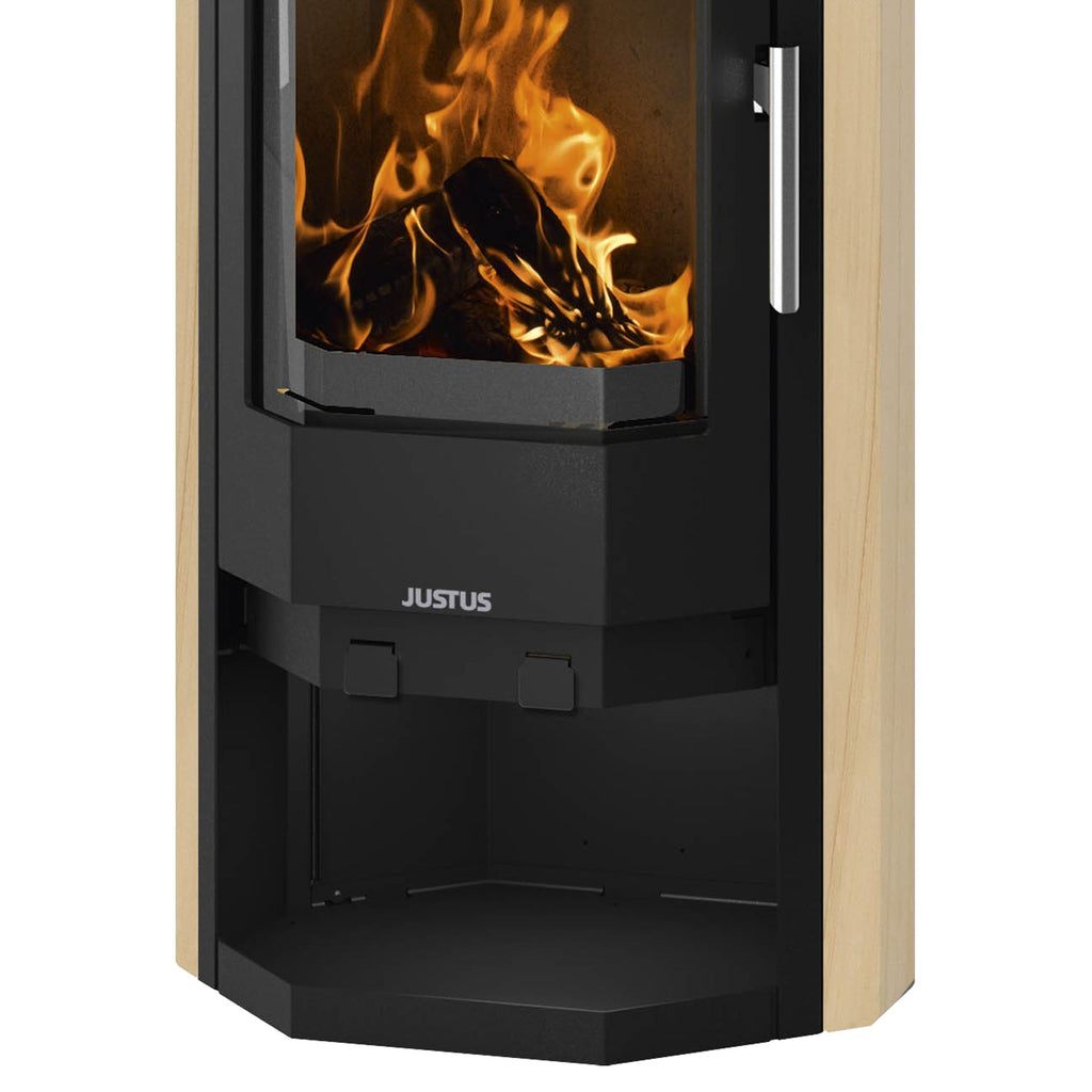 Justus Usedom 5 W+ 2.0 Kaminofen Stahl Schwarz/Sandstein