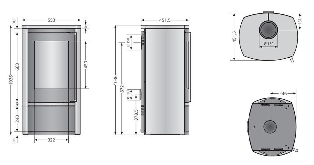 Kaminofen Justus Reno R - 6 kW